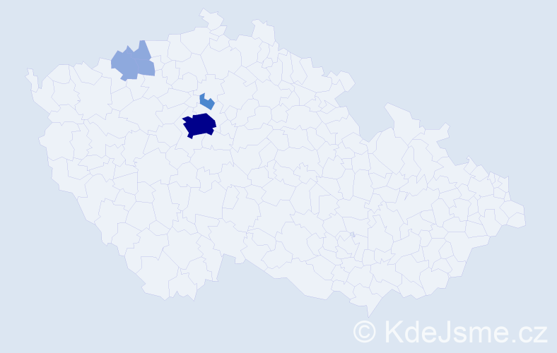 Příjmení: 'Köppel', počet výskytů 13 v celé ČR