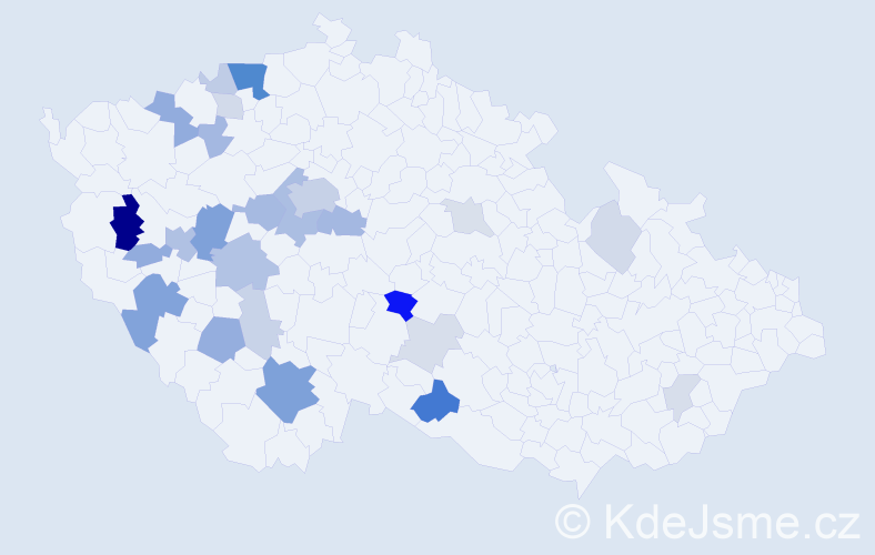 Příjmení: 'Šavlová', počet výskytů 73 v celé ČR