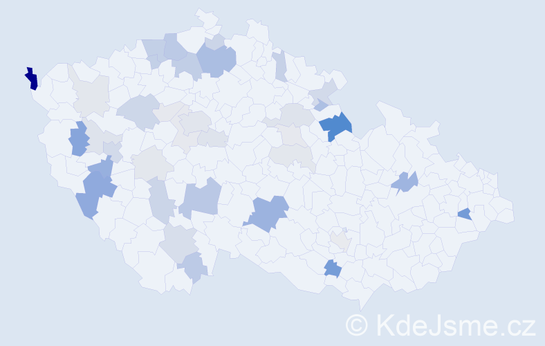 Příjmení: 'Biedermann', počet výskytů 102 v celé ČR