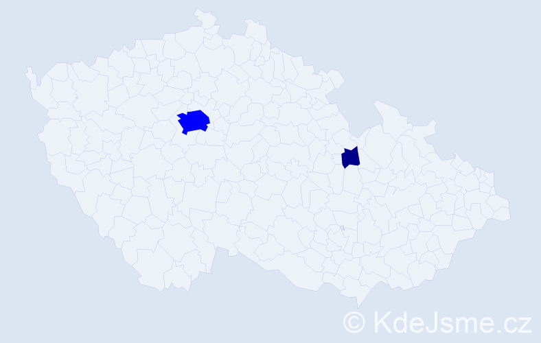 Příjmení: 'Ostrouchová', počet výskytů 3 v celé ČR