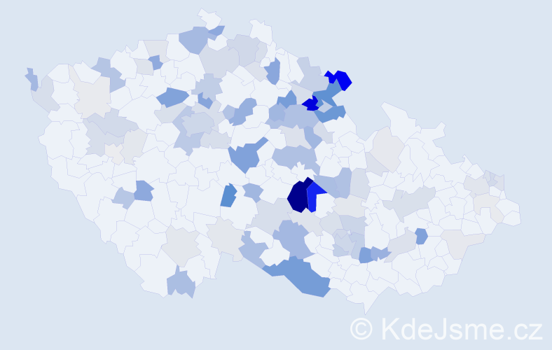 Příjmení: 'Dítětová', počet výskytů 351 v celé ČR