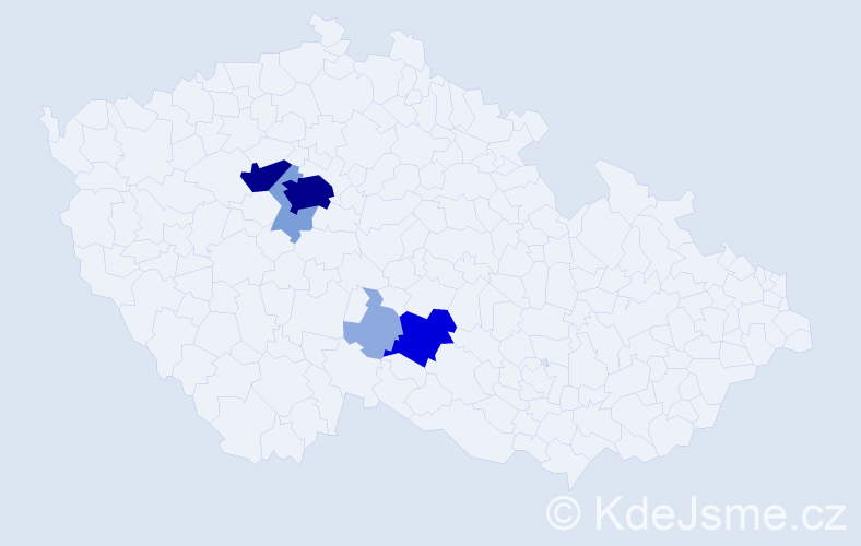 Příjmení: 'Angelisová', počet výskytů 23 v celé ČR