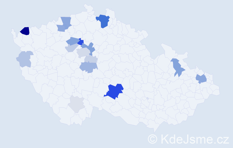 Příjmení: 'Kaliášová', počet výskytů 71 v celé ČR