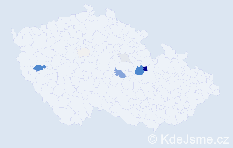 Příjmení: 'Frajdl', počet výskytů 20 v celé ČR