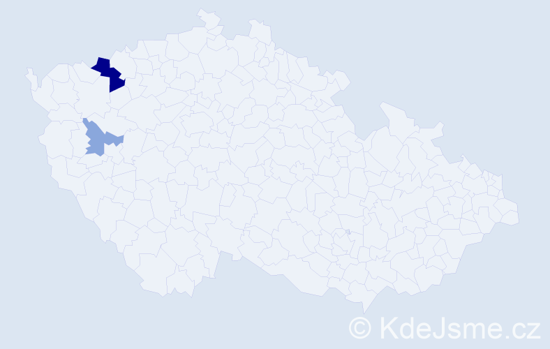 Příjmení: 'Vackovcová', počet výskytů 5 v celé ČR