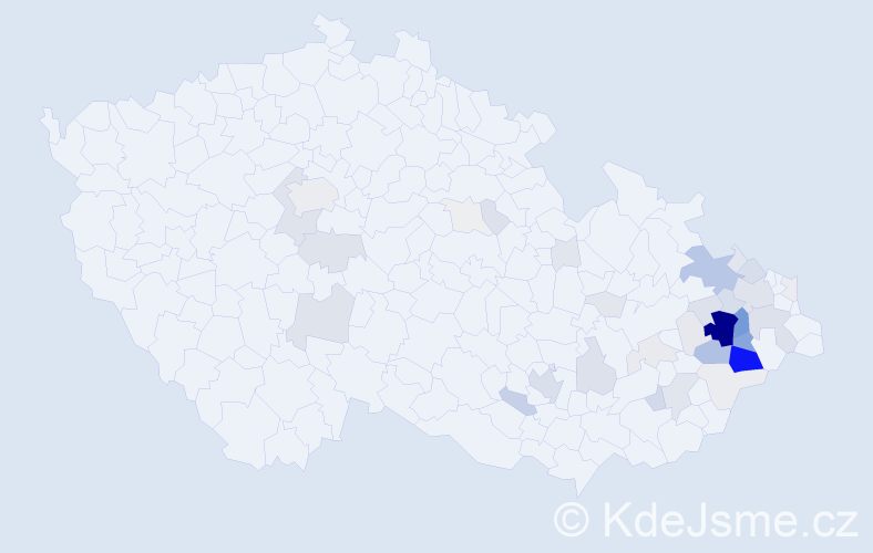 Příjmení: 'Kramoliš', počet výskytů 240 v celé ČR