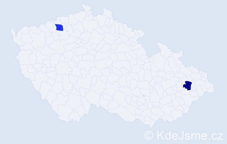 Příjmení: 'Chalas', počet výskytů 4 v celé ČR
