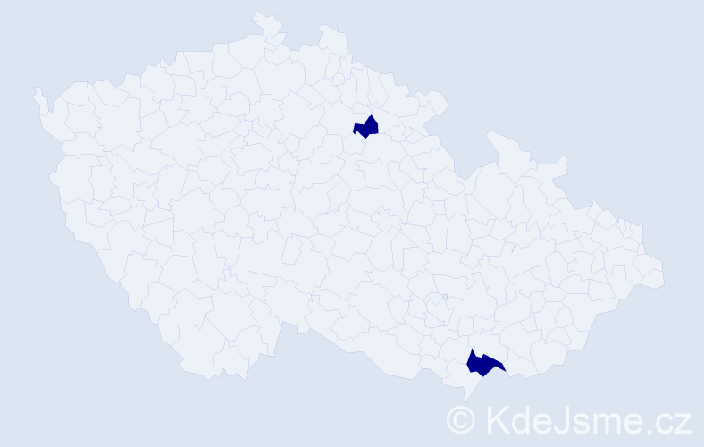 Příjmení: 'Boťánek', počet výskytů 4 v celé ČR