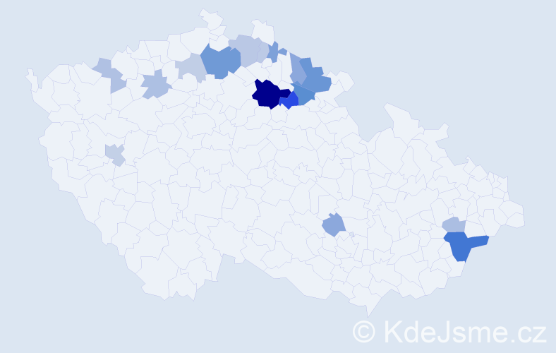 Příjmení: 'Enge', počet výskytů 38 v celé ČR