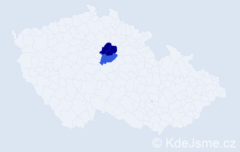 Příjmení: 'Prejsek', počet výskytů 13 v celé ČR