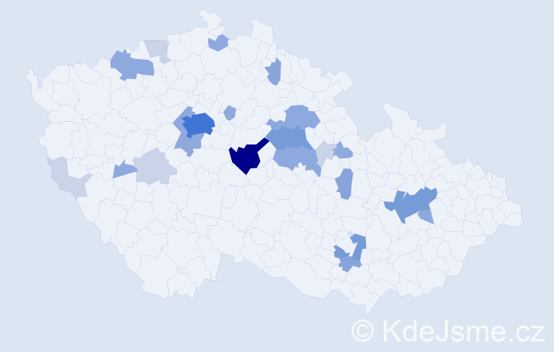 Příjmení: 'Knol', počet výskytů 69 v celé ČR