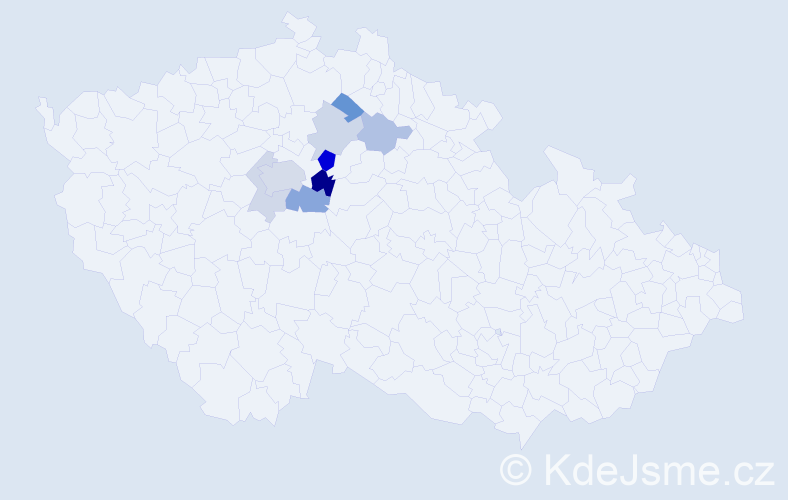 Příjmení: 'Baladránová', počet výskytů 18 v celé ČR