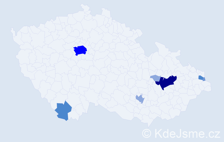 Příjmení: 'Prochaska', počet výskytů 20 v celé ČR