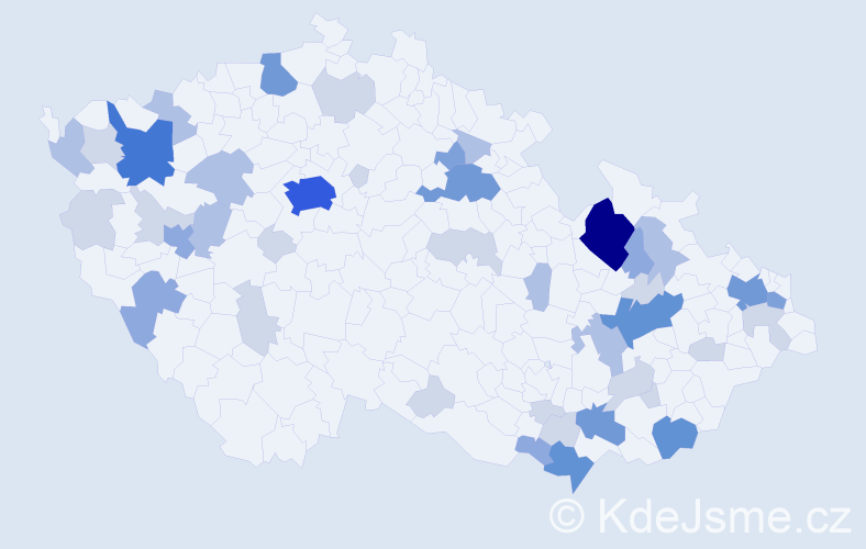 Příjmení: 'Struhárová', počet výskytů 122 v celé ČR