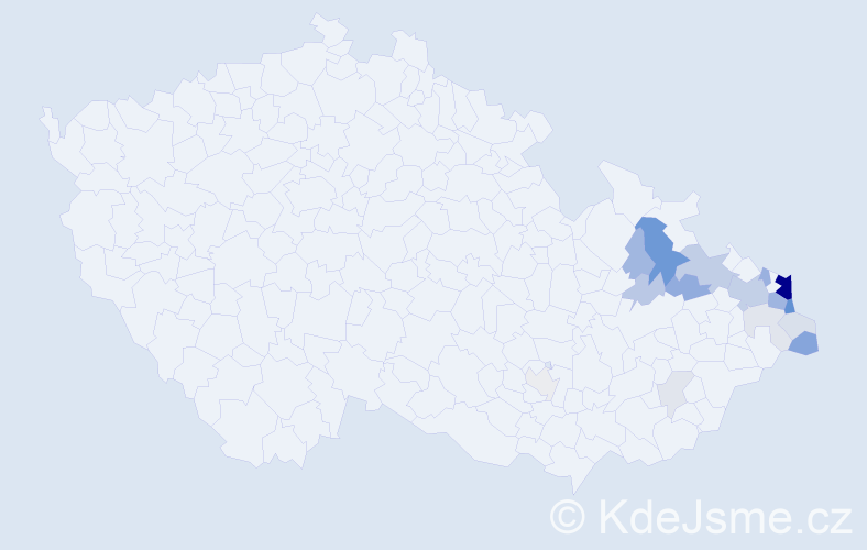 Příjmení: 'Waleczková', počet výskytů 61 v celé ČR