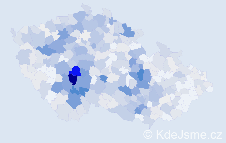 Příjmení: 'Peterka', počet výskytů 2066 v celé ČR