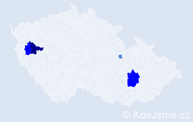 Příjmení: 'Empergerová', počet výskytů 10 v celé ČR