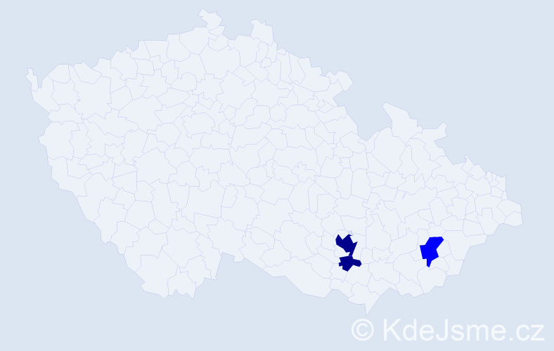 Příjmení: 'Buraiová', počet výskytů 5 v celé ČR