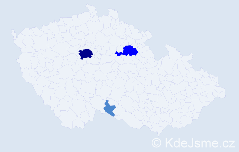 Příjmení: 'Rejchl', počet výskytů 6 v celé ČR