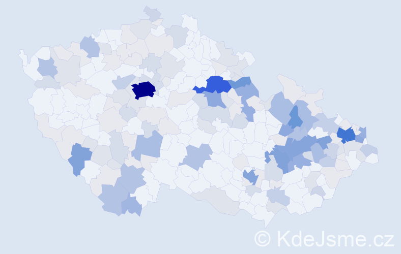 Příjmení: 'Chudá', počet výskytů 547 v celé ČR