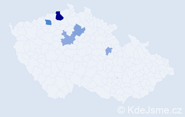 Příjmení: 'Burkovec', počet výskytů 18 v celé ČR