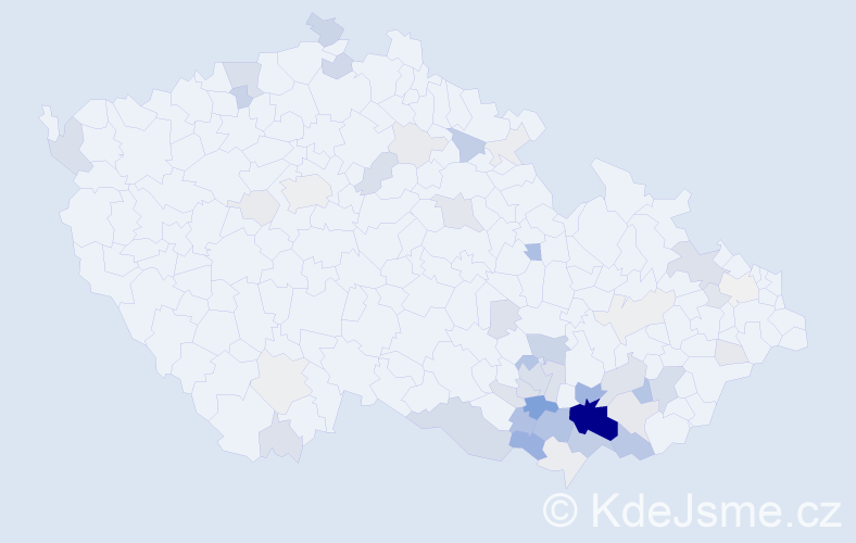 Příjmení: 'Seďová', počet výskytů 192 v celé ČR