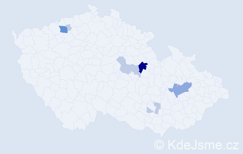 Příjmení: 'Flidr', počet výskytů 20 v celé ČR