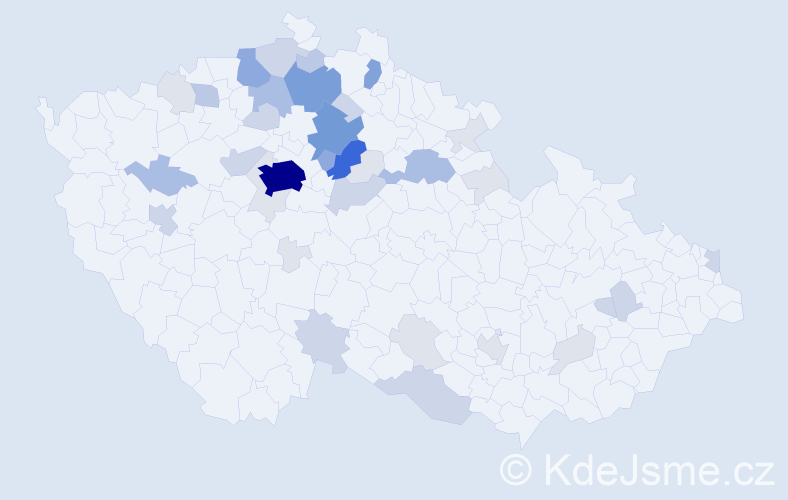 Příjmení: 'Tuzar', počet výskytů 127 v celé ČR