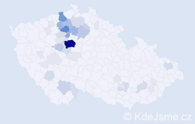 Příjmení: 'Hančlová', počet výskytů 131 v celé ČR