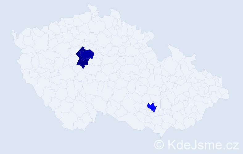 Příjmení: 'Karimová', počet výskytů 10 v celé ČR