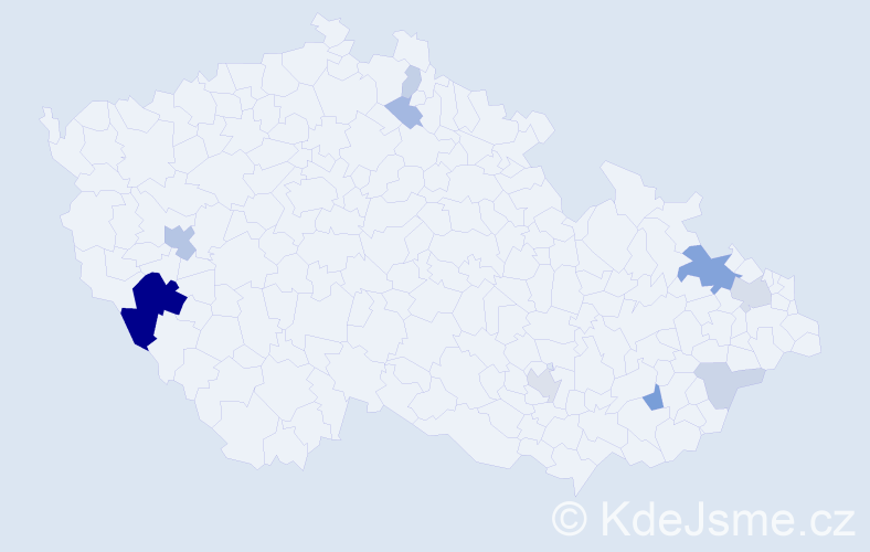 Příjmení: 'Piliarová', počet výskytů 26 v celé ČR