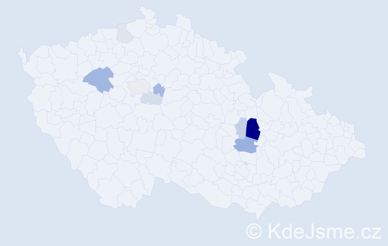 Příjmení: 'Klegerová', počet výskytů 22 v celé ČR
