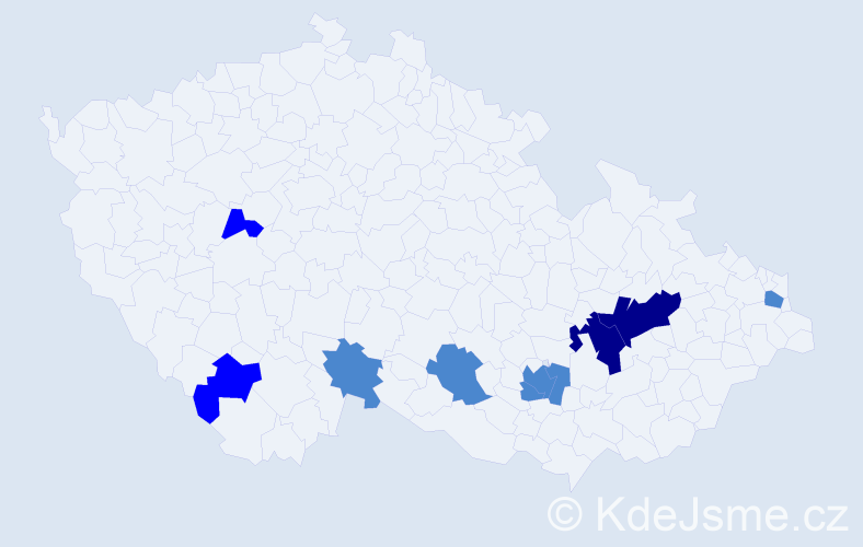 Příjmení: 'Götthansová', počet výskytů 15 v celé ČR