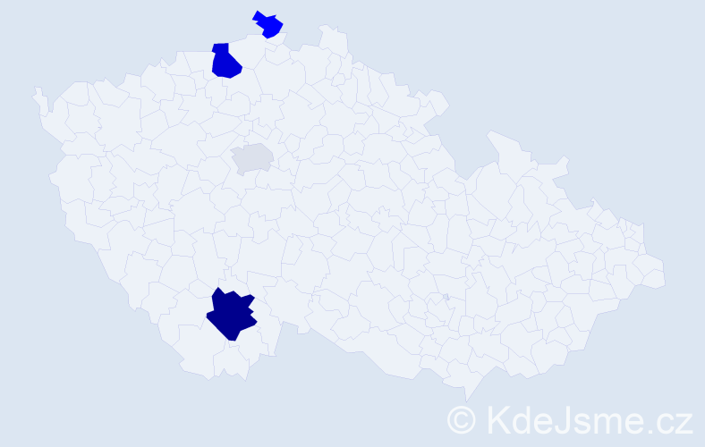 Příjmení: 'Merleová', počet výskytů 9 v celé ČR