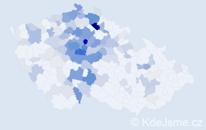 Příjmení: 'Roubíček', počet výskytů 621 v celé ČR