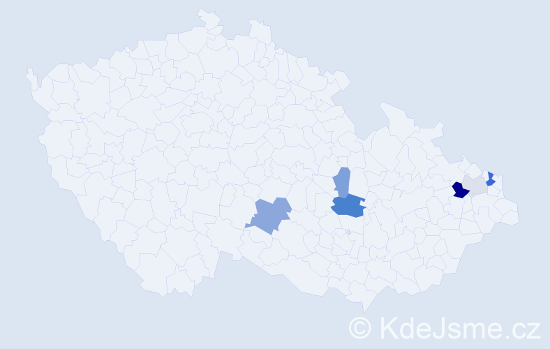 Příjmení: 'Gořulová', počet výskytů 13 v celé ČR
