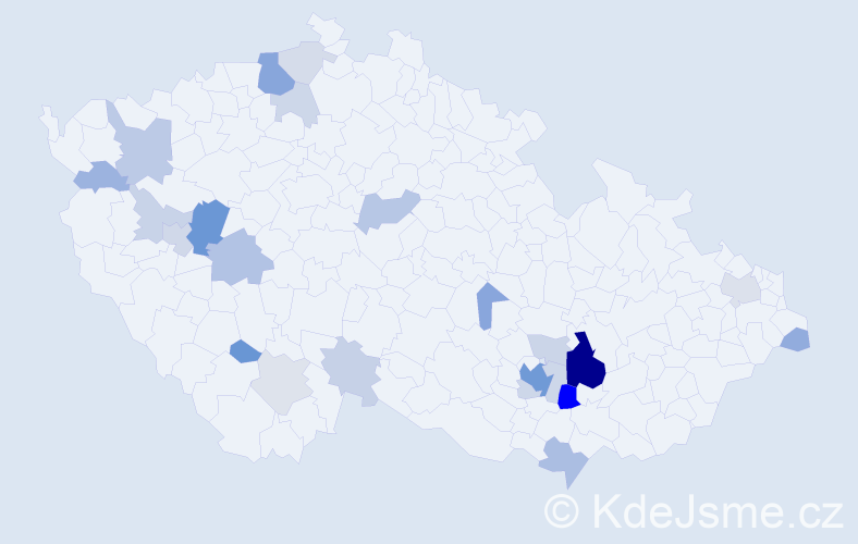 Příjmení: 'Kreutzer', počet výskytů 66 v celé ČR