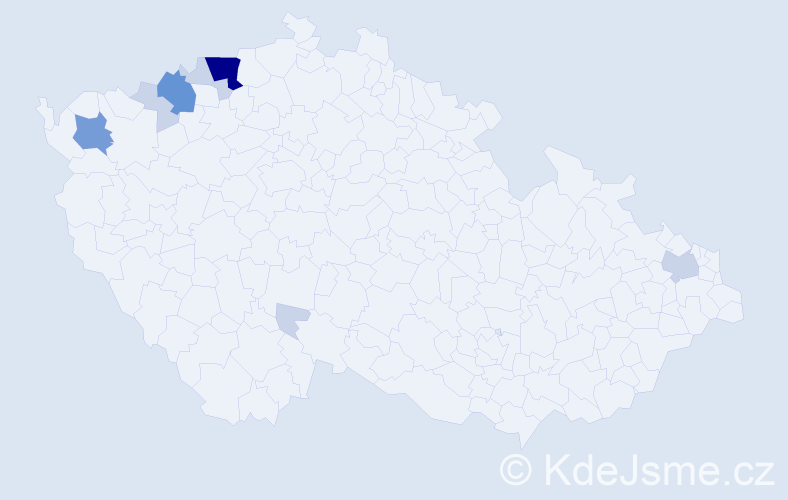 Příjmení: 'Ádiová', počet výskytů 27 v celé ČR
