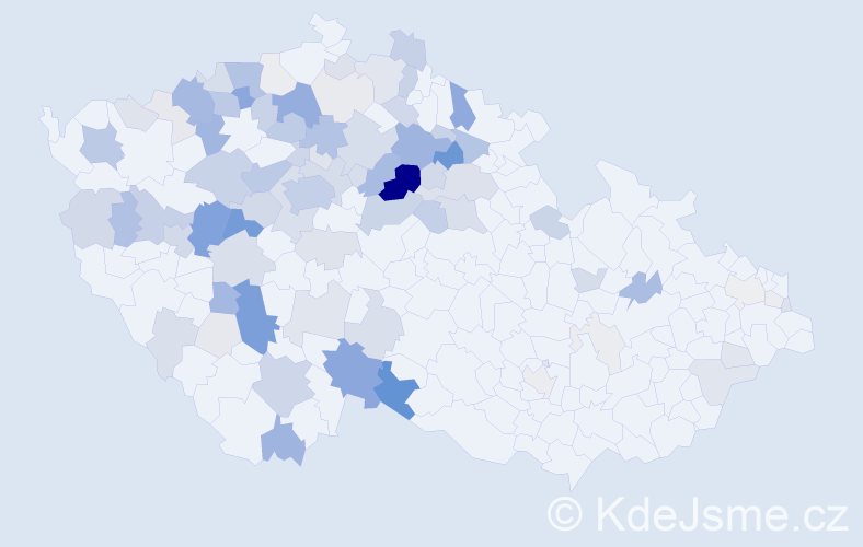 Příjmení: 'Kára', počet výskytů 339 v celé ČR