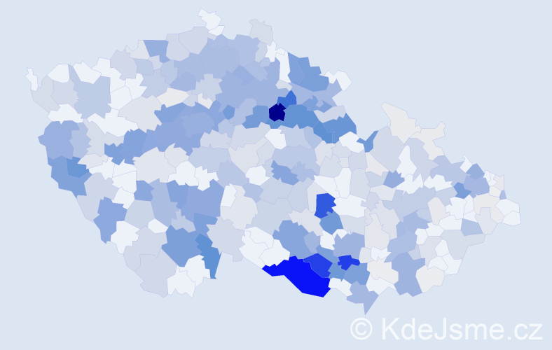 Příjmení: 'Ludvík', počet výskytů 1572 v celé ČR