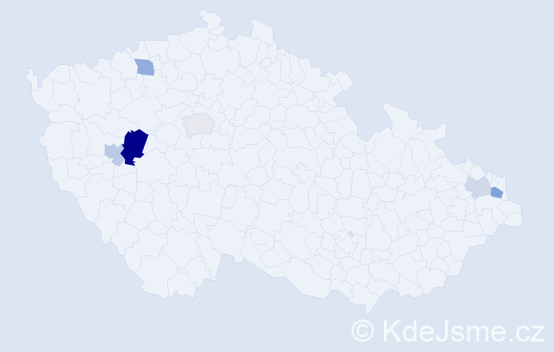 Příjmení: 'Najdenovová', počet výskytů 18 v celé ČR