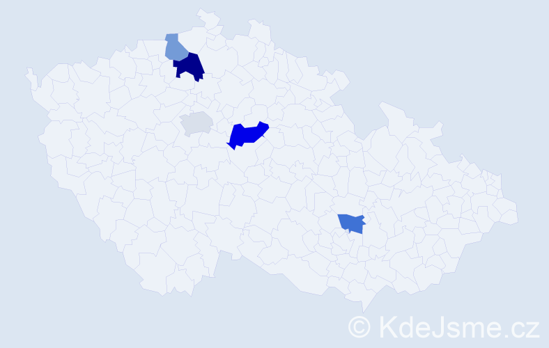 Příjmení: 'Labaiová', počet výskytů 7 v celé ČR