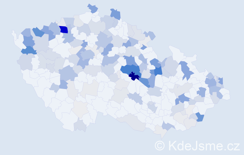 Příjmení: 'Vaško', počet výskytů 593 v celé ČR