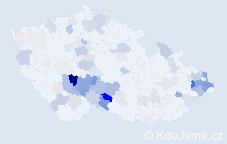 Příjmení: 'Buzek', počet výskytů 369 v celé ČR