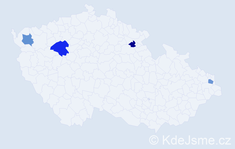 Příjmení: 'Bacsó', počet výskytů 12 v celé ČR