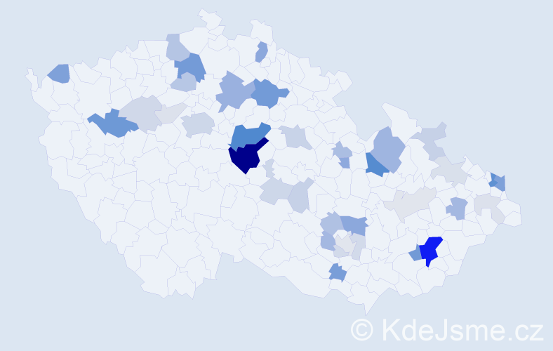 Příjmení: 'Buňka', počet výskytů 117 v celé ČR