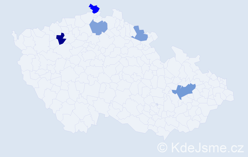 Příjmení: 'Kolert', počet výskytů 14 v celé ČR