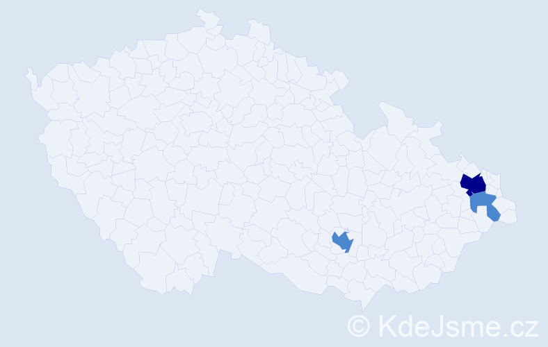 Příjmení: 'Emigová', počet výskytů 5 v celé ČR