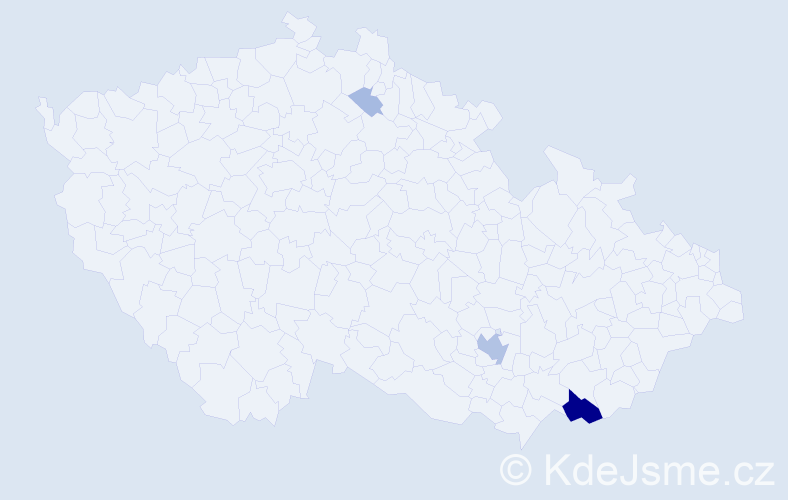 Příjmení: 'Šimkó', počet výskytů 15 v celé ČR
