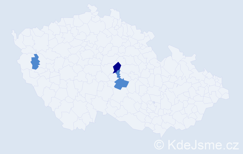 Příjmení: 'Trouba', počet výskytů 7 v celé ČR